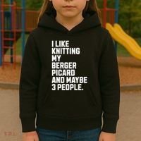 Berger Picard Dog Owner Knitting Lover Funny Knitter Kids Hoodie thumb 3
