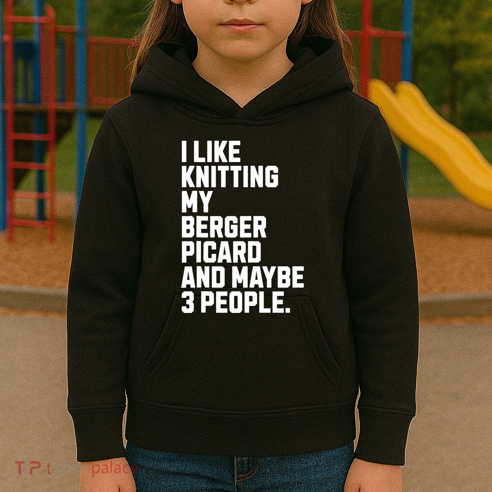 Berger Picard Dog Owner Knitting Lover Funny Knitter Kids Hoodie