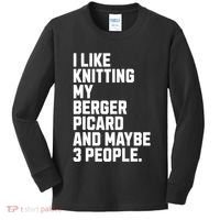 Berger Picard Dog Owner Knitting Lover Funny Knitter Kids Long Sleeve Shirt thumb 0