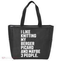 Berger Picard Dog Owner Knitting Lover Funny Knitter Tote Bag thumb 0
