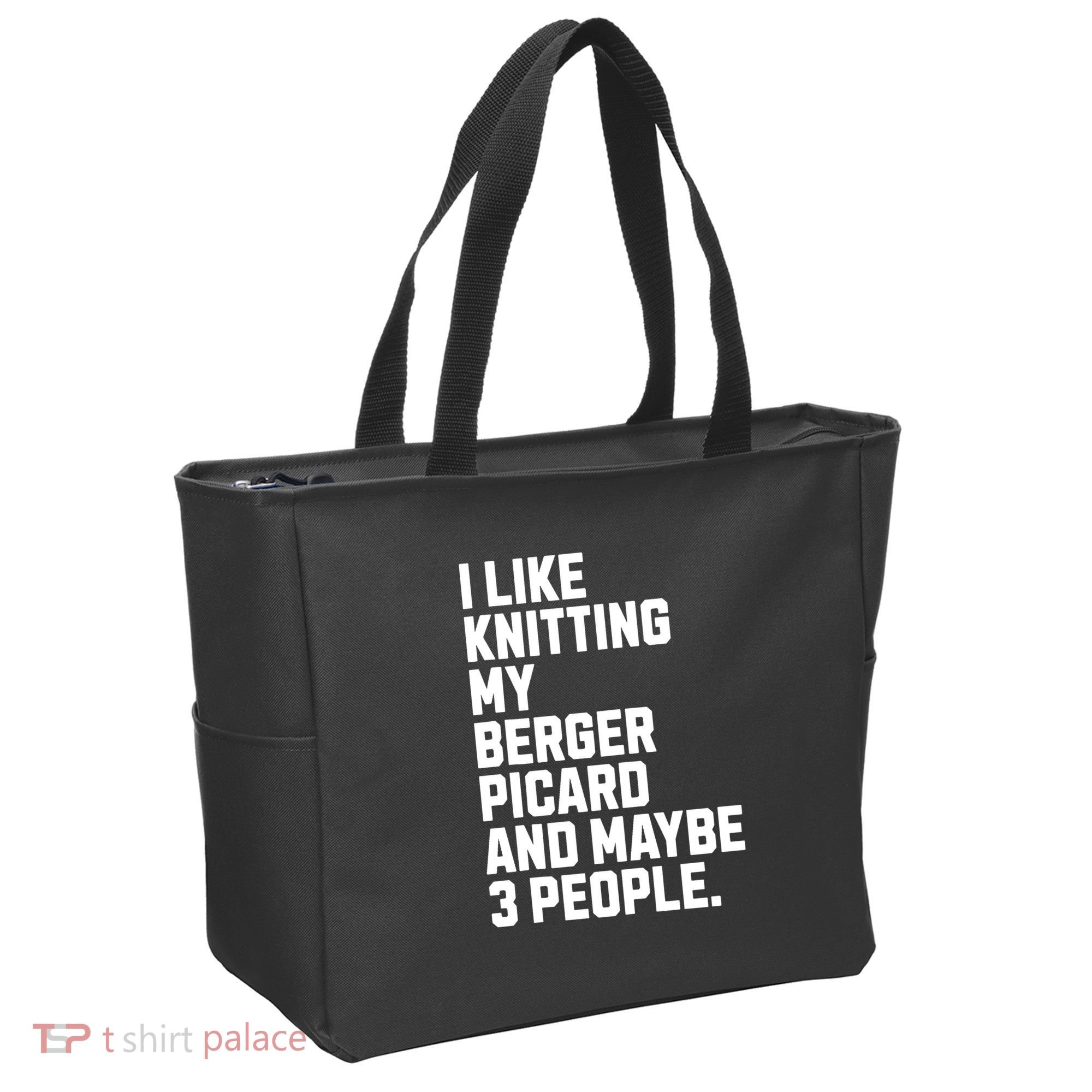 Berger Picard Dog Owner Knitting Lover Funny Knitter Tote Bag