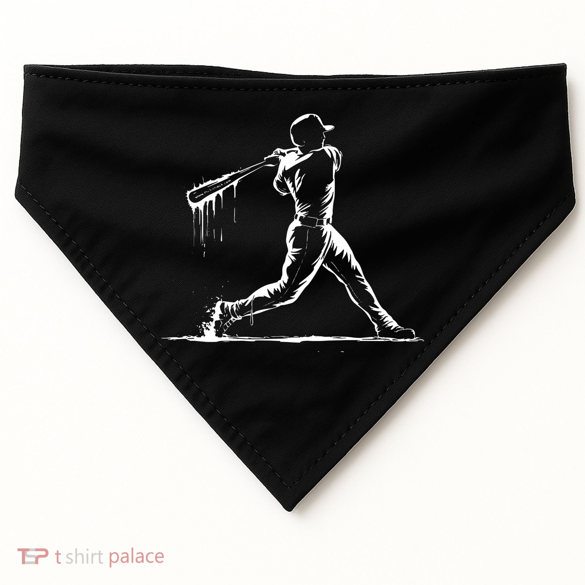 Baseball Player Drip USA-Made Doggie Bandana