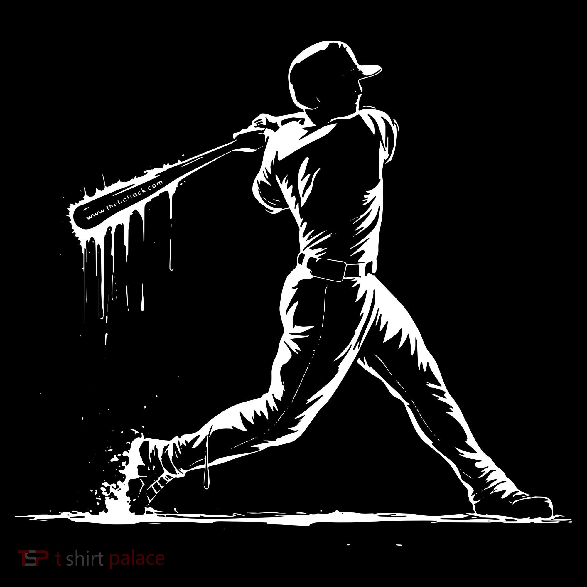 Baseball Player Drip Bucket Hat