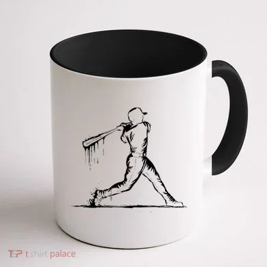 Baseball Player Drip Coffee Mug back