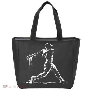 Baseball Player Drip Tote Bag