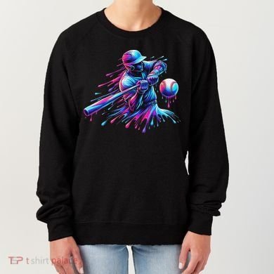 Baseball Player Drip Baseball Ice Cream Watercolor Women's Sweatshirt