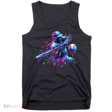 Baseball Player Drip Baseball Ice Cream Watercolor Tank Top