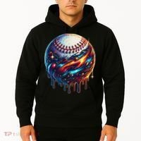 Baseball Planet Drip Baseball Drip Baseball Ice Cream Drip Hoodie thumb 2