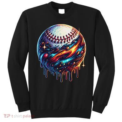 Baseball Planet Drip Baseball Drip Baseball Ice Cream Drip Sweatshirt