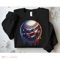 Baseball Planet Drip Baseball Drip Baseball Ice Cream Drip Sweatshirt thumb 2