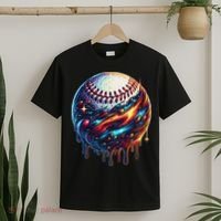Baseball Planet Drip Baseball Drip Baseball Ice Cream Drip T-Shirt thumb 2