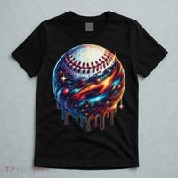 Baseball Planet Drip Baseball Drip Baseball Ice Cream Drip T-Shirt thumb 5