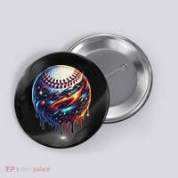 Baseball Planet Drip Baseball Drip Baseball Ice Cream Drip Button thumb 0