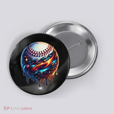 Baseball Planet Drip Baseball Drip Baseball Ice Cream Drip Button