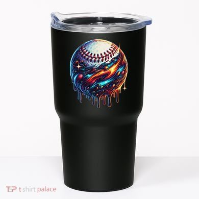 Baseball Planet Drip Baseball Drip Baseball Ice Cream Drip Tumbler