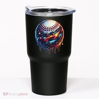 Baseball Planet Drip Baseball Drip Baseball Ice Cream Drip Tumbler thumb 0
