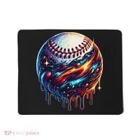 Baseball Planet Drip Baseball Drip Baseball Ice Cream Drip Mousepad thumb 0