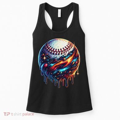 Baseball Planet Drip Baseball Drip Baseball Ice Cream Drip Women's Tank Top