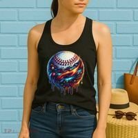 Baseball Planet Drip Baseball Drip Baseball Ice Cream Drip Women's Tank Top thumb 2