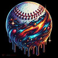 Baseball Planet Drip Baseball Drip Baseball Ice Cream Drip Tank Top thumb 6