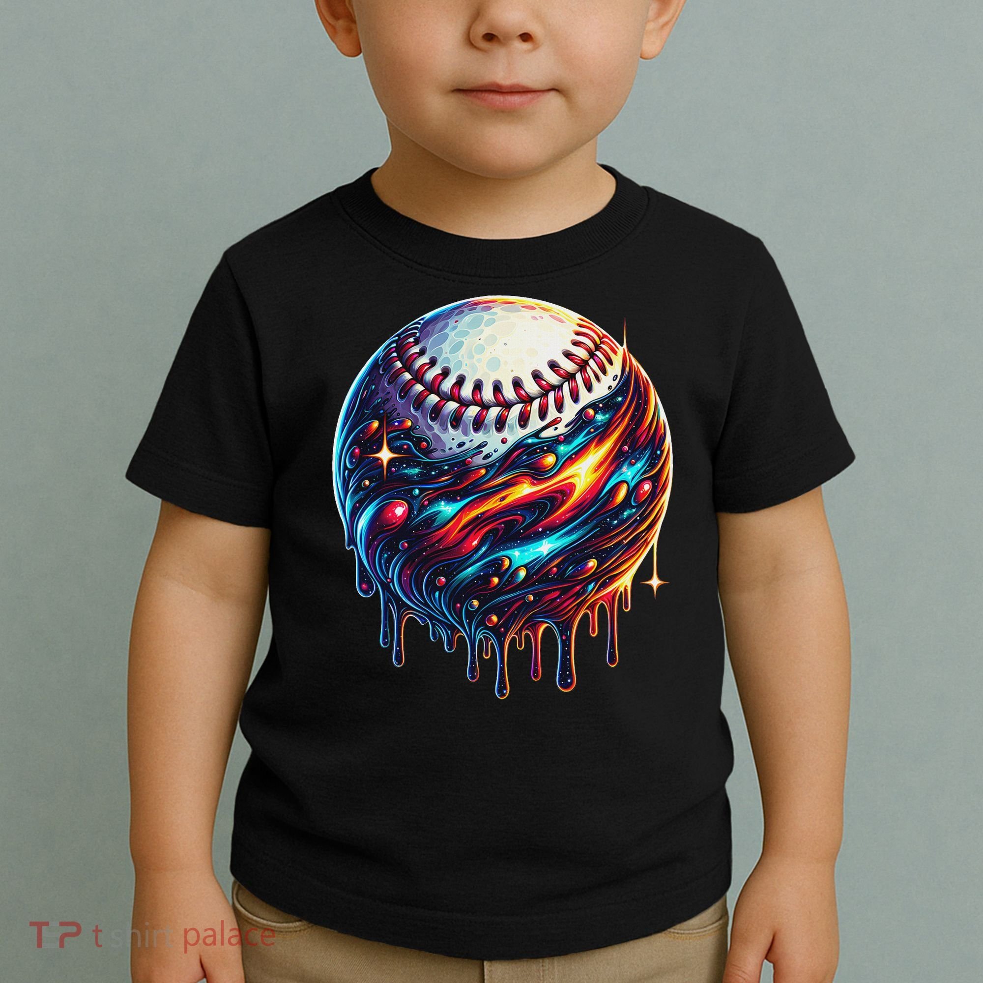 Baseball Planet Drip Baseball Drip Baseball Ice Cream Drip Toddler T-Shirt