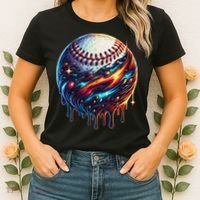 Baseball Planet Drip Baseball Drip Baseball Ice Cream Drip Women's T-Shirt thumb 2