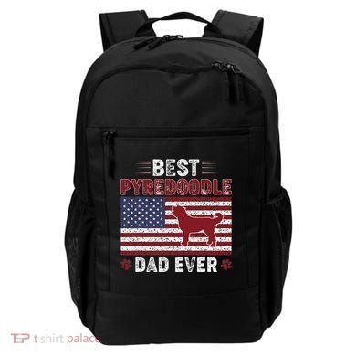 Best Pyredoodle Dad Ever American Flag Dog Dad Backpack