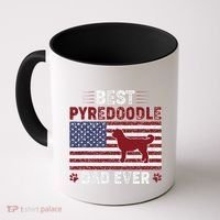 Best Pyredoodle Dad Ever American Flag Dog Dad Coffee Mug thumb 0
