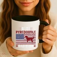 Best Pyredoodle Dad Ever American Flag Dog Dad Coffee Mug thumb 3