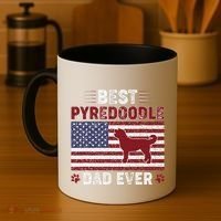 Best Pyredoodle Dad Ever American Flag Dog Dad Coffee Mug thumb 4