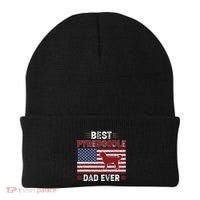Best Pyredoodle Dad Ever American Flag Dog Dad Beanie thumb 0