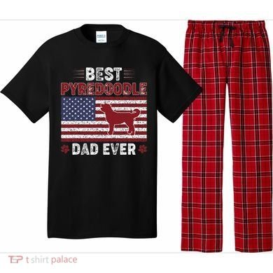 Best Pyredoodle Dad Ever American Flag Dog Dad Pajama Set