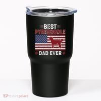 Best Pyredoodle Dad Ever American Flag Dog Dad Tumbler thumb 0
