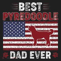 Best Pyredoodle Dad Ever American Flag Dog Dad Hat thumb 2