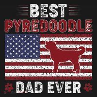 Best Pyredoodle Dad Ever American Flag Dog Dad Visor thumb 3