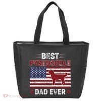 Best Pyredoodle Dad Ever American Flag Dog Dad Tote Bag thumb 0