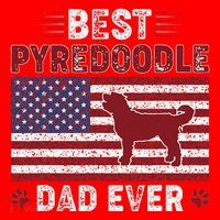 Best Pyredoodle Dad Ever American Flag Dog Dad Santa Hat thumb 1