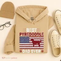 Best Pyredoodle Dad Ever American Flag Dog Dad Hoodie thumb 4