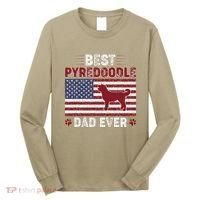 Best Pyredoodle Dad Ever American Flag Dog Dad Long Sleeve Shirt thumb 0