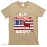 Best Pyredoodle Dad Ever American Flag Dog Dad T-Shirt thumb 0