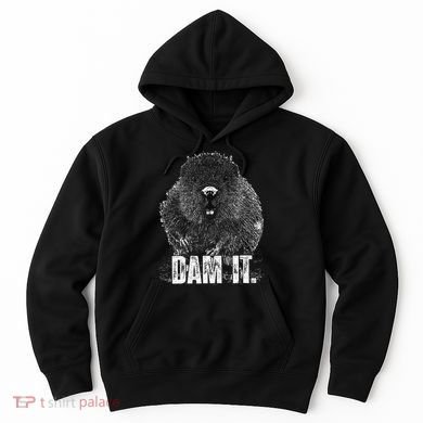 Beaver Pun Dam It Language Joke Beavers Rodents Lover Hoodie