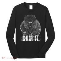 Beaver Pun Dam It Language Joke Beavers Rodents Lover Long Sleeve Shirt thumb 0