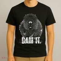 Beaver Pun Dam It Language Joke Beavers Rodents Lover T-Shirt thumb 3