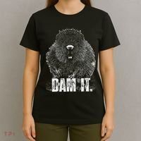 Beaver Pun Dam It Language Joke Beavers Rodents Lover T-Shirt thumb 4
