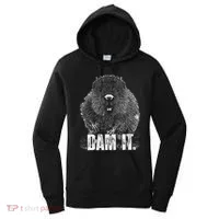 Beaver Pun Dam It Language Joke Beavers Rodents Lover Women's Hoodie thumb 0