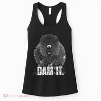 Beaver Pun Dam It Language Joke Beavers Rodents Lover Women's Tank Top thumb 0