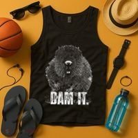 Beaver Pun Dam It Language Joke Beavers Rodents Lover Tank Top thumb 4