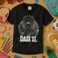 Beaver Pun Dam It Language Joke Beavers Rodents Lover Kids T-Shirt thumb 3