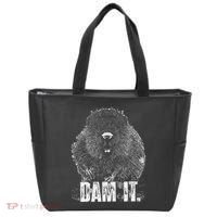Beaver Pun Dam It Language Joke Beavers Rodents Lover Tote Bag thumb 0