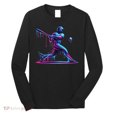 Baseball Player Drip For N Ice Cream Long Sleeve Shirt